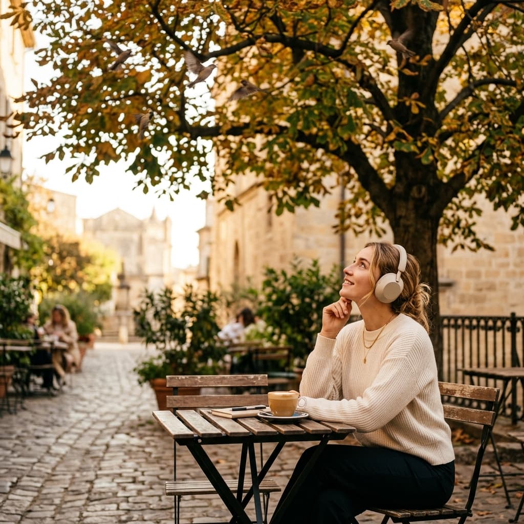 Unwind: a Briefi listener using audio news during a quieter moment
